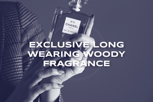 exclusive long-wearing woody fragrance